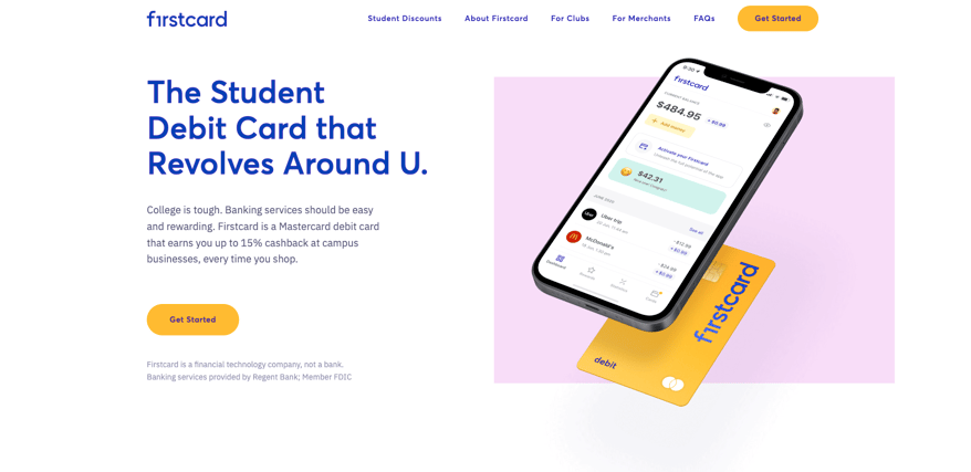 FirstCard homepage