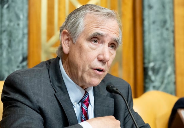 June 16, 2026, Washington, District Of Columbia, USA: U.S. Senator JEFF MERKLEY (D-OR) speaking at a hearing of the Senate Budget committee at the U.S. Capitol in Washington, D.C. (Credit Image: © Michael Brochstein/ZUMA Press Wire)