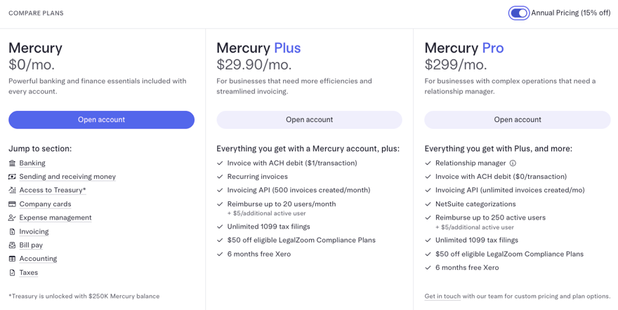 Mercury Service Plans Mercury Service Plans