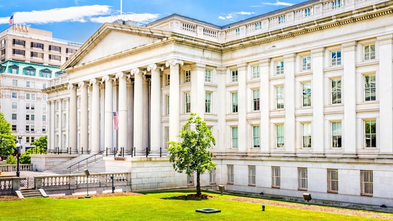 The Treasury Building in Washington D.C. This public building is a National Historic Landmark and the headquarters of the US Department of the Treasury | Photo by mandritoiu