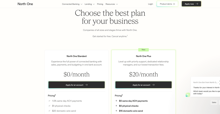 North One Pricing