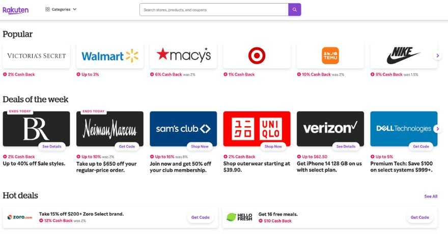 Rakuten popular discounts rakuten popular discounts | Source: The College Investor