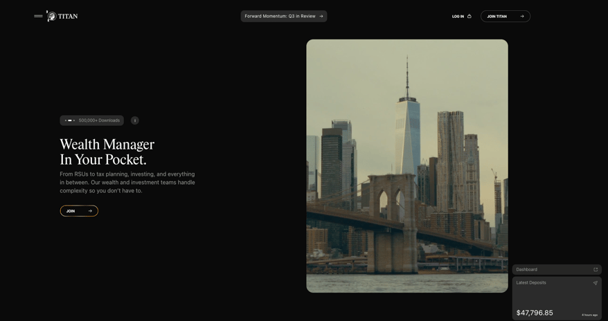 Titan Wealth homepage Titan homepage