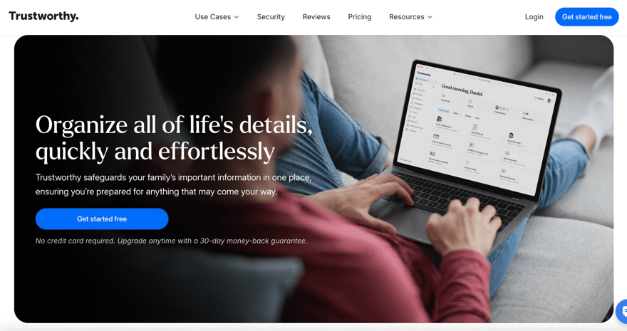 Trustworthy Homepage screenshot trustworthy homepage screenshot