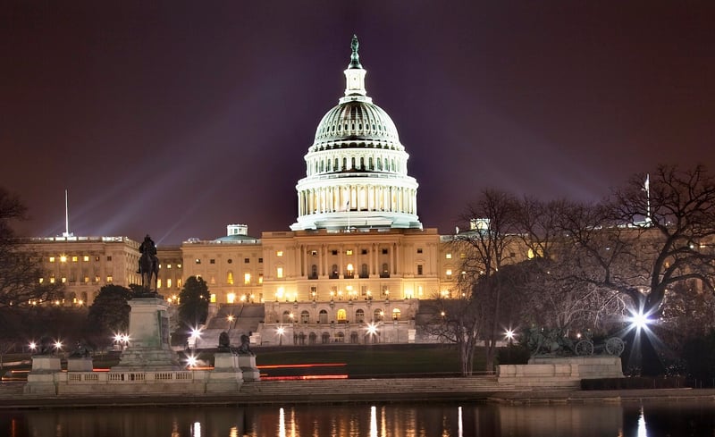 US Capitol Night Reflection Washington DC | Photo: Bill Perry