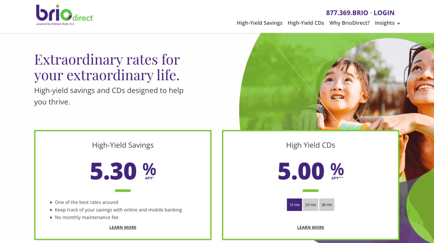 BrioDirect homepage