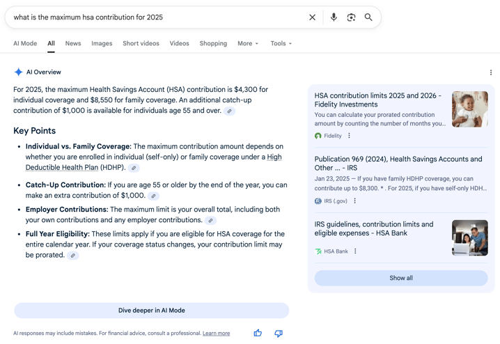 HSA contribution limits HSA Contribution Limits | Screenshot by The College Investor