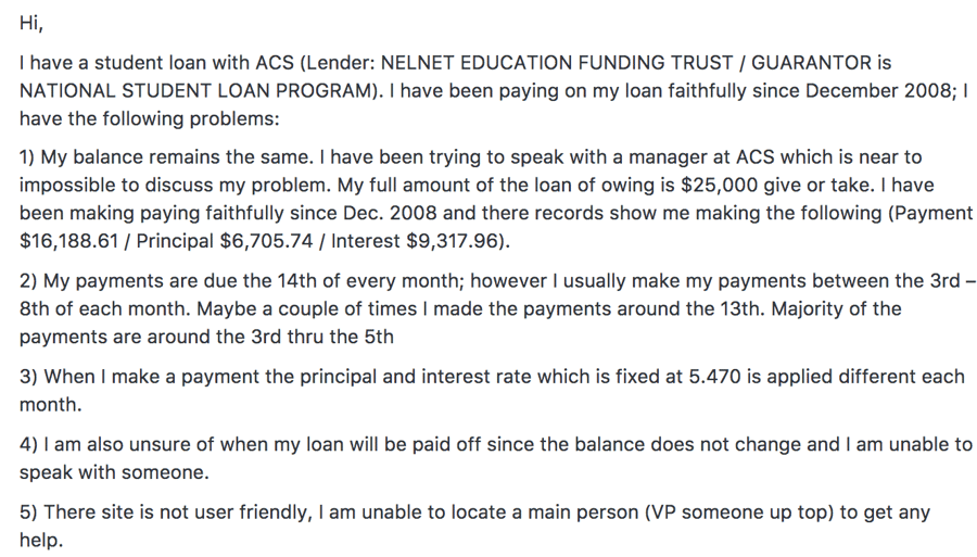 ACS Loan Servicing Problems - Where To Find Help
