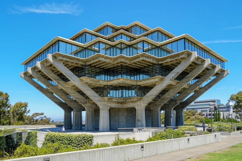 UCSD Library Geisel Library at University of California San Diego Library. Photo by bonandbon