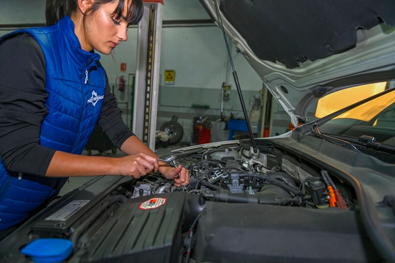 Workforce Training Young Female Mechanic