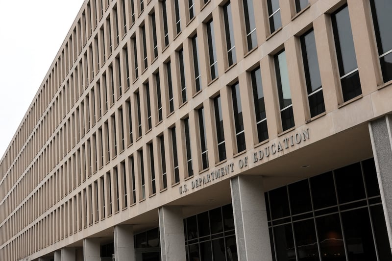The U.S. Department of Education in Washington The U.S. Department of Education headquarters as U.S. President Donald Trump's administration is taking steps to dismantle the department, in Washington, D.C., U.S., November 20, 2025. REUTERS/Jonathan Ernst
