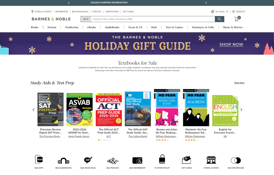 B&N textbook screenshot B&N textbook screenshot