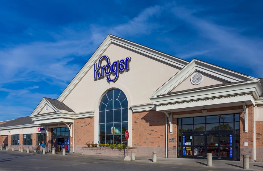Depositphotos_171172398_XL Kroger grocery store exterior and logo. The Kroger Company is an American supermarket chain. — Photo by wolterke