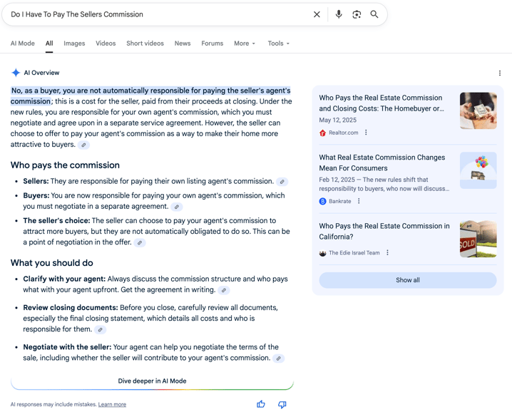 Sellers Commission Sellers Commission | Screenshot by The College Investor