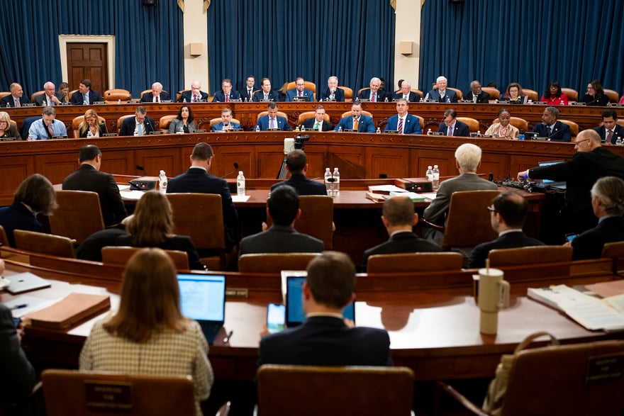 The House Ways and Means Committee convenes for the markup of the reconciliation directive of the Concurrent Resolution on the Budget for Fiscal Year 2025 in the Longworth House Office Building on Tuesday, May 13, 2025. (Bill Clark/CQ Roll Call via AP Images)
