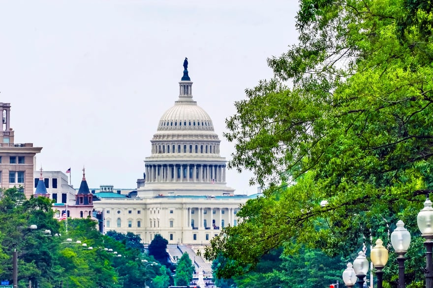 US Capital Pennsylvania Avenue Summer Green Trees Washington DC US Capital Pennsylvania Avenue After the Snow Washington DC Traffic Lights | Photo Credit: Bill Perry