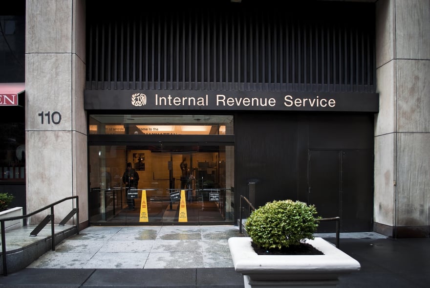 The Internal Revenue Building in Manhattan on March 8,2013 as seen from the public sidewalk. Photo: andykazie