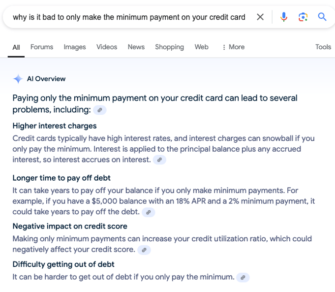 Minimum Payment Why Is It Bad To Just Make The Minimum Payment On A Credit Card?