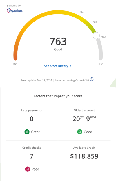Chase Credit Journey Screenshot Chase Credit Journey Screenshot