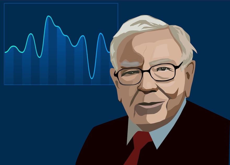 Warren Buffett Famous investor and economist Warren Buffett forecasts stocks market changes and shares investments strategy". Vector illustration — Vector by dima4to@gmail.com