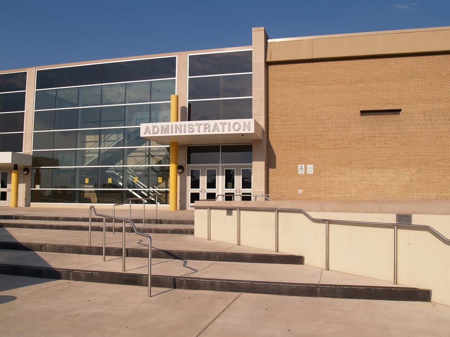 admissions entrance for a school administration entrance for a college | Photo: cfarmer