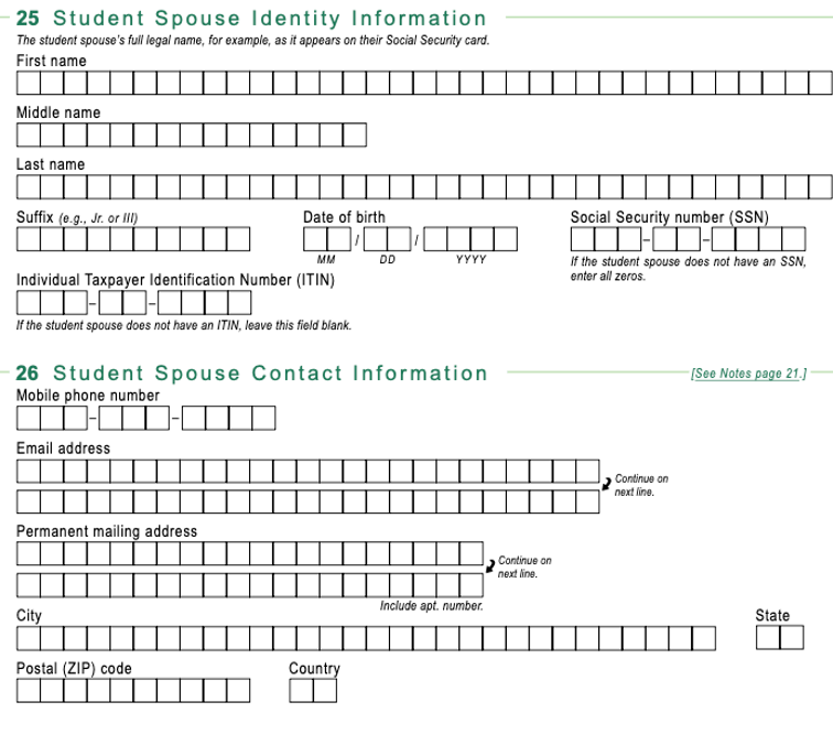 FAFSA Spouse Info