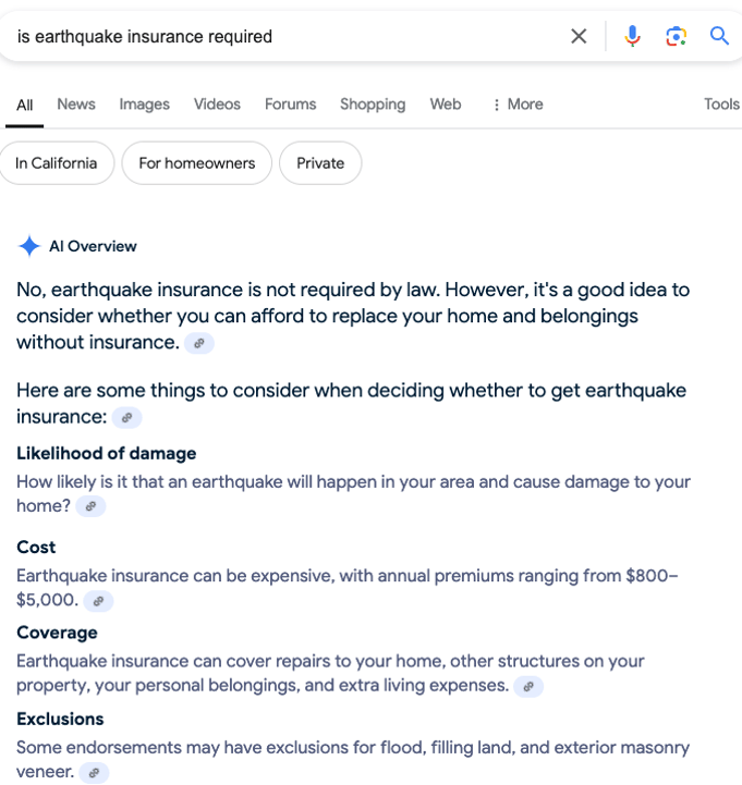 Earthquake Insurance Is Earthquake Insurance Required?