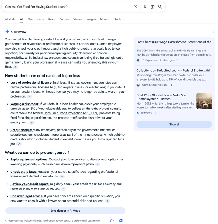 Fired For Student Loans Fired For Student Loans | Screenshot by The College Investor