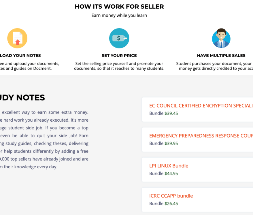Docmerit Review: how the seller portal works