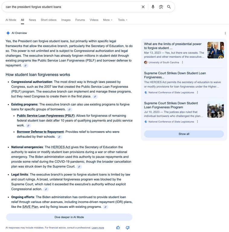 Can The President Forgive Student Loans Can The President Forgive Student Loans | Screenshot by The College Investor