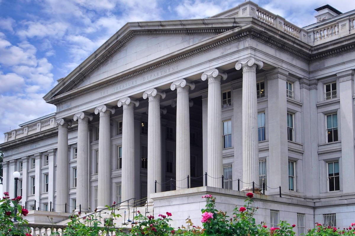 United States Treasury Department, Headquarters building in Washington DC