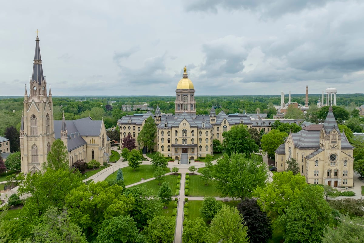 The Golden Dome atop the MaIn Building at the University of Notre Dame