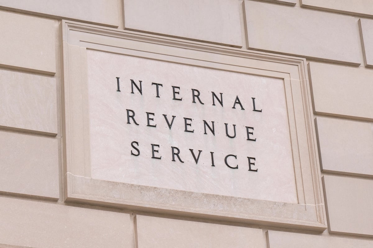 Internal Revenue Service sign