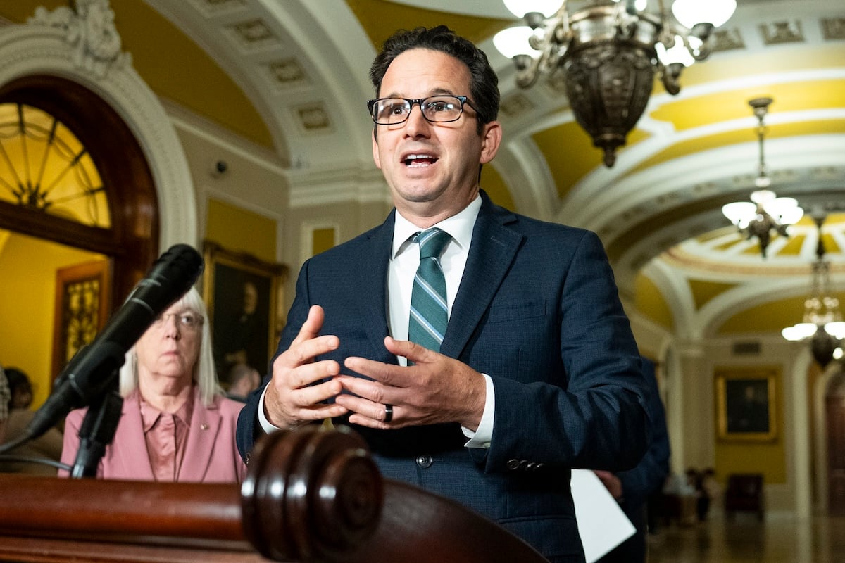 U.S. Senator BRIAN SCHATZ (D-HI) speaking at a press conference at the U.S. Capitol in Washington, DC. (Credit Image: © Michael Brochstein/ZUMA Press Wire)