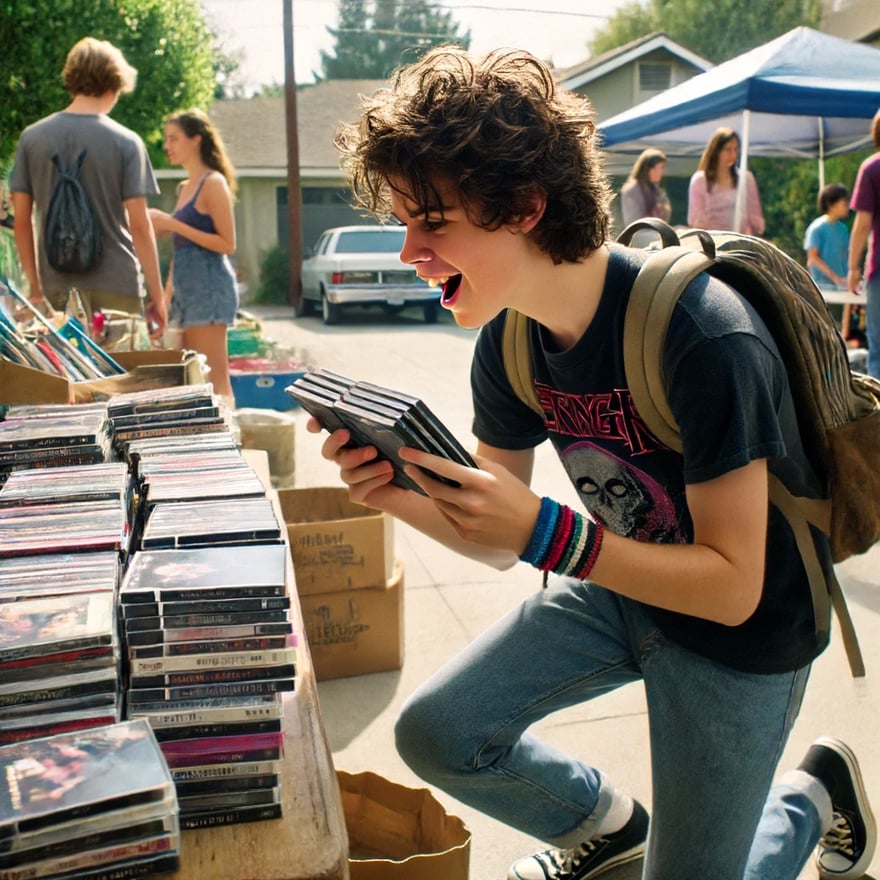 Teenager at a garage sale | Source: DALL-E