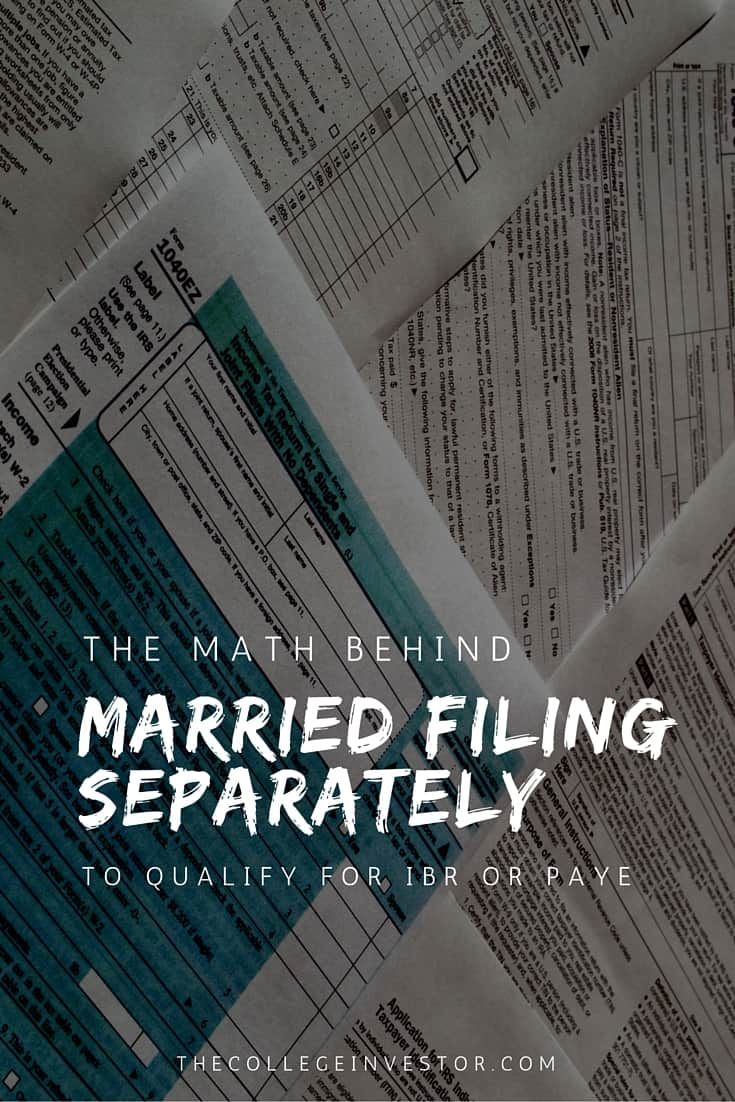 The Math Behind Married Filing Separately For IBR