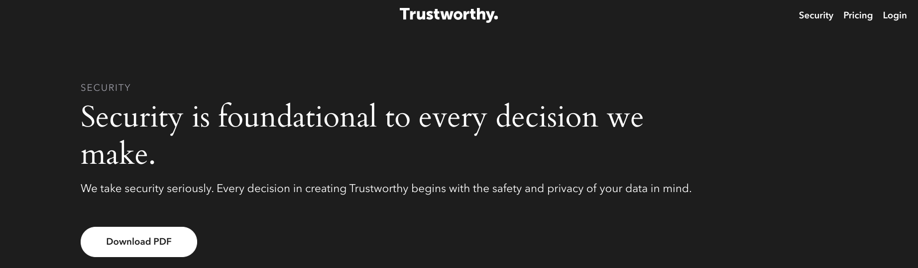 Trustworthy security