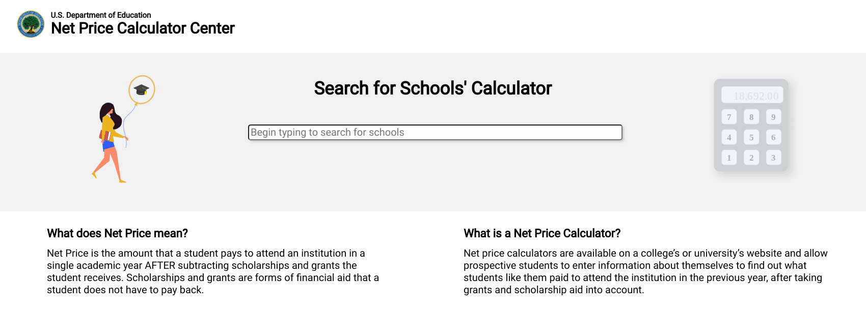 college costs net price calculator