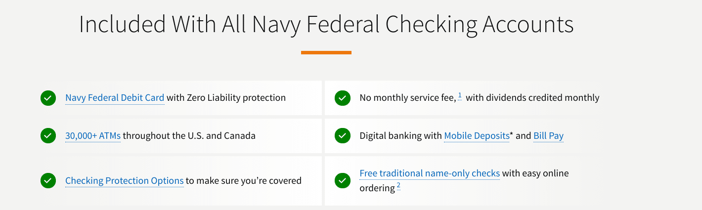 Navy Federal Credit Union checking