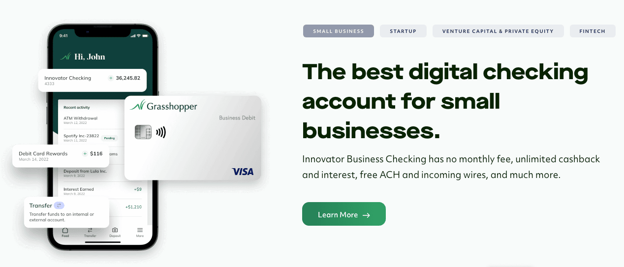 grasshopper bank review: small business checking
