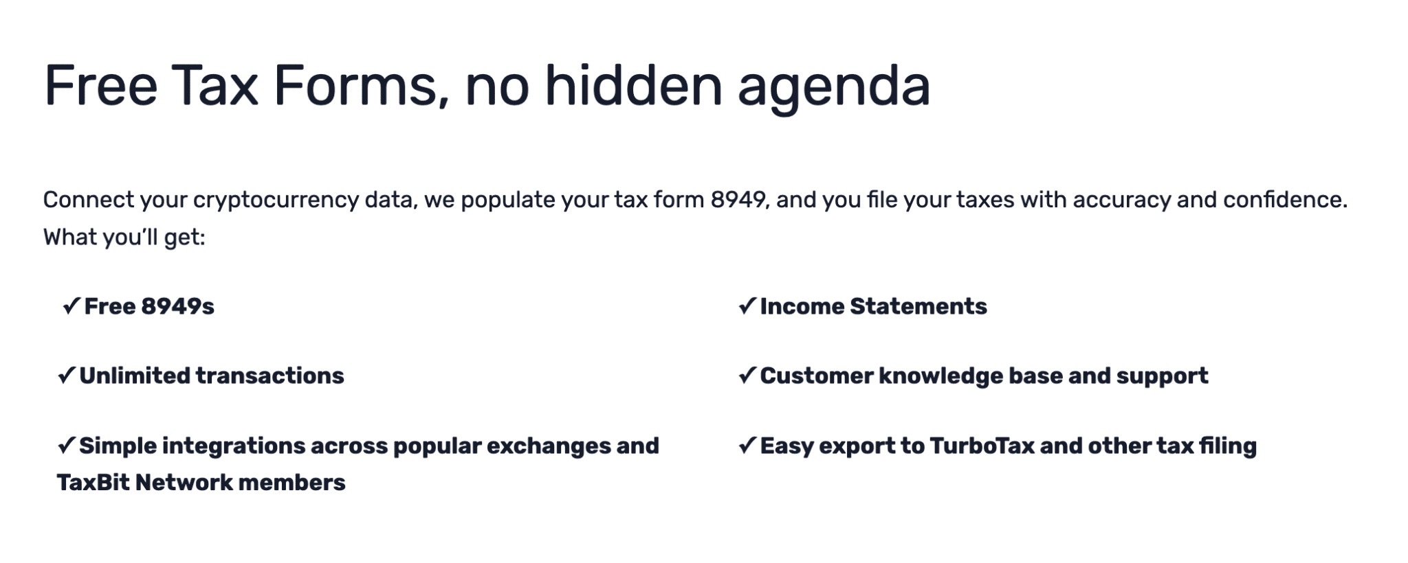 TaxBit Review 2023: which tax forms are supported