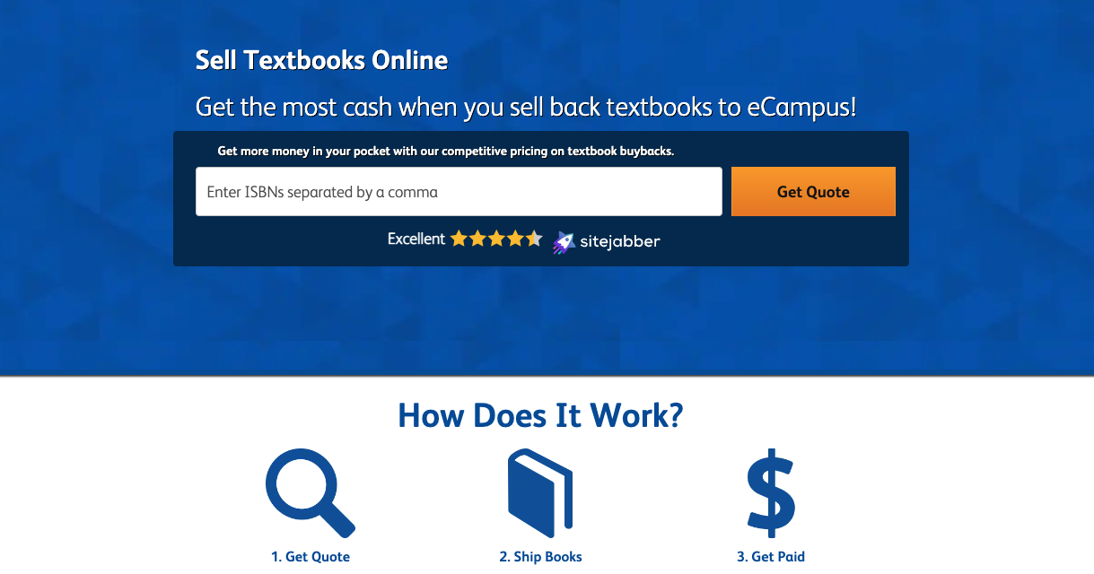 ecampus review: sell textbooks online
