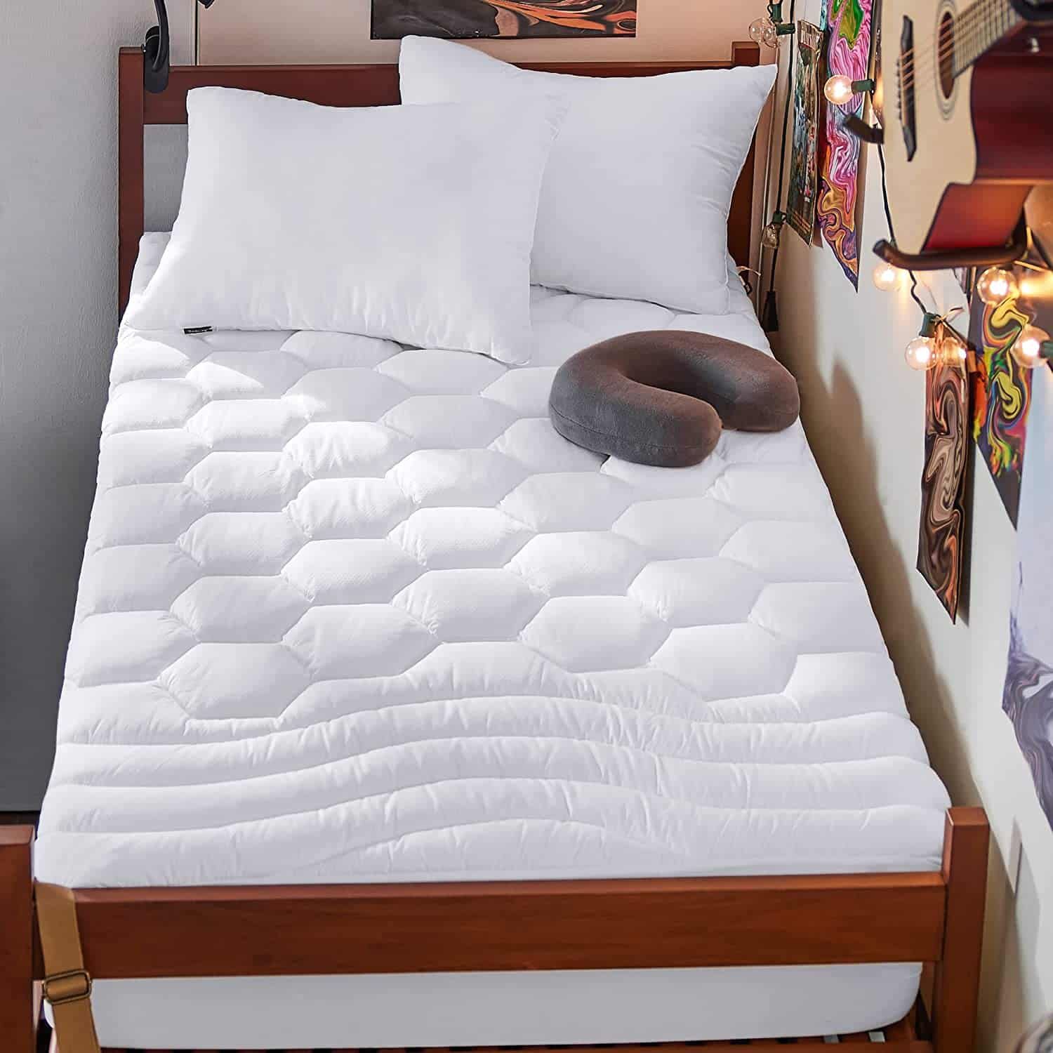 dorm room bedding: mattress topper