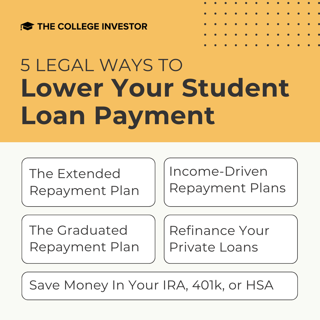 5 Legal Ways To Lower Your Student Loan Payment