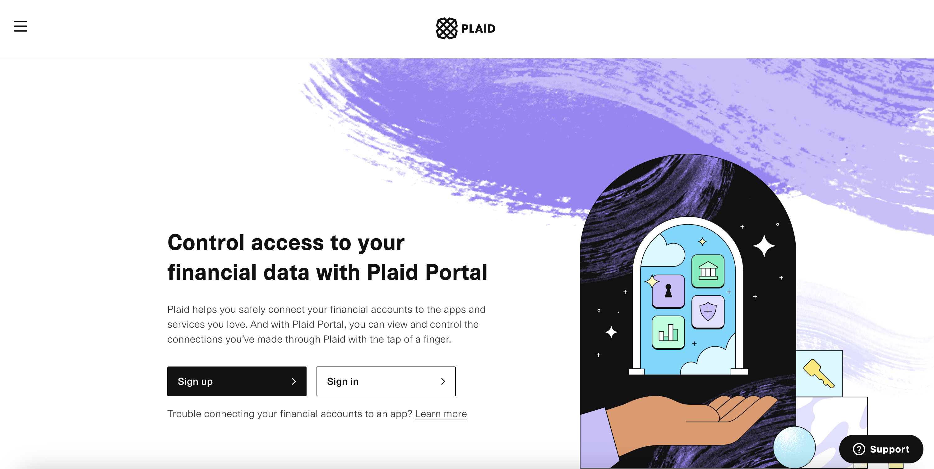 Plaid Portal Homepage
