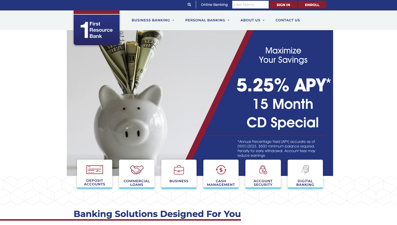 first resource bank homepage