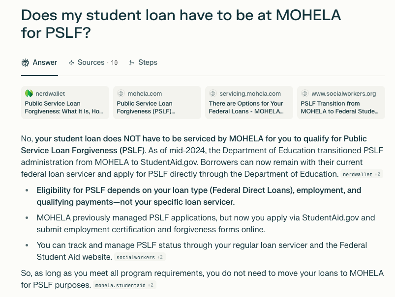 MOHELA confundida MOHELA confundida | Captura de pantalla de inversores universitarios