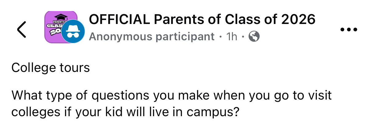 College Tour FB Post | Source: The College Investor