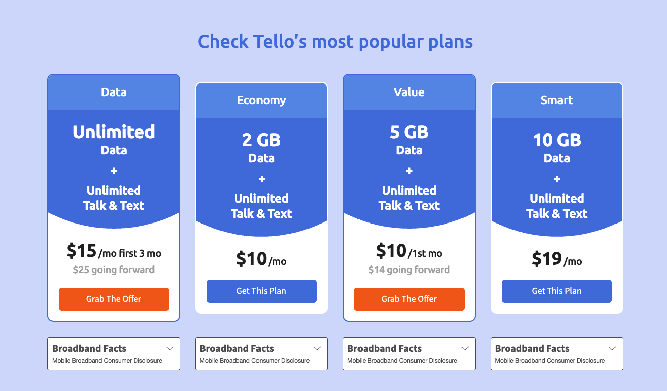 tello plans