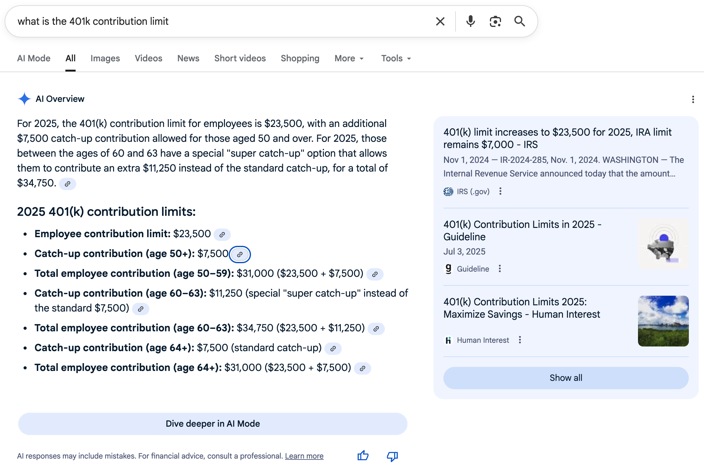 401k Contribution Limit | Screenshot by The College Investor